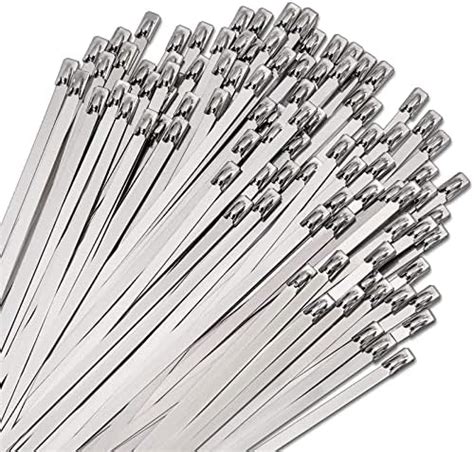 Amazon Plzrme 100 Pcs Metal Zip Ties 11 8 Inch 304 Stainless Steel