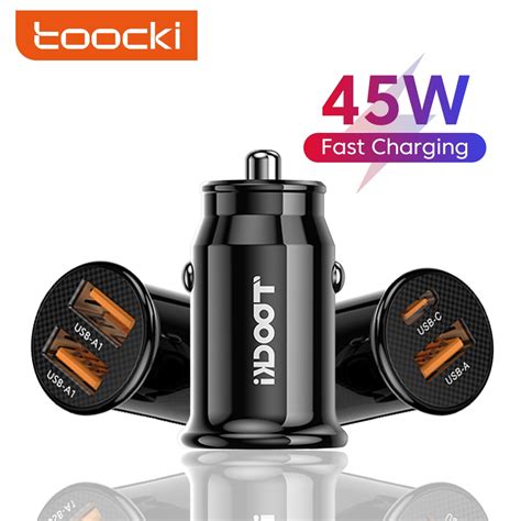 Toocki W Usb Type C Mini Car Charger Quick Charge Dual Usb For Xiaomi