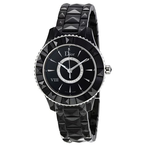 Dior Viii Diamond Black Ceramic Ladies Watch 1231e0c002 Dior