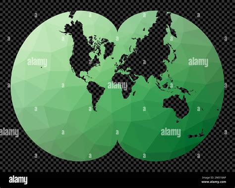 World Map August Projection Polygonal Map Of The World On Transparent