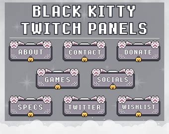 Twitch Starting Soon Screen Black Cat Cute Cat Twitch Etsy