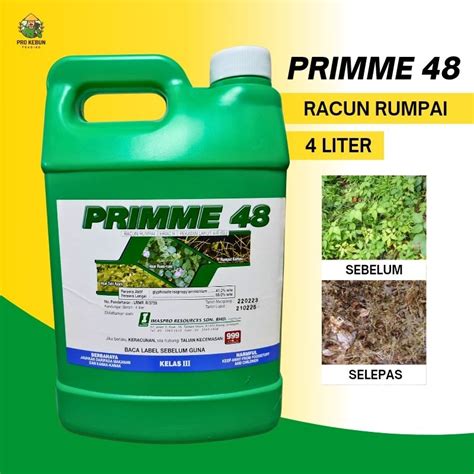 Primme Herbicide Liter Racun Rumput Mati Akar Tahan Lama Racun