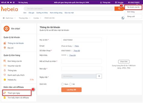 H Ng D N T O Link Gi I Thi U Hebela Affiliate