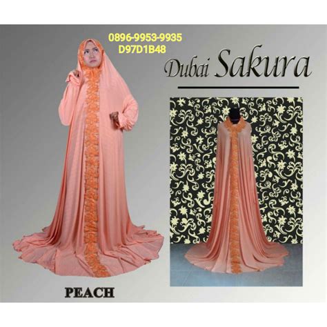 Pin Di Mukena Dubai Sakura Bordir Cantik Spandek Sutra