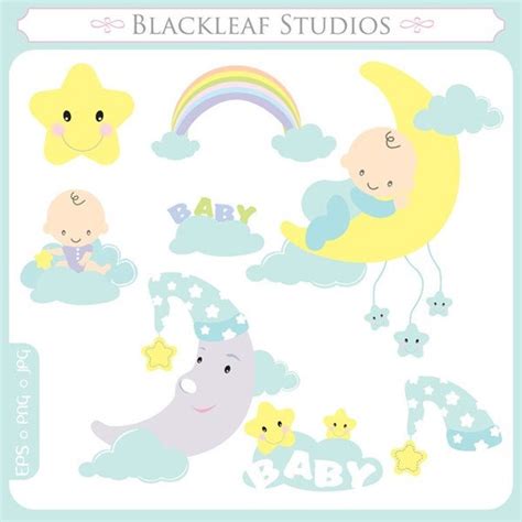 Sweet Dreams Clip Art Instant Download sleep time baby