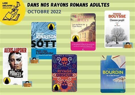 Nouvelles acquisitions Romans adultes Octobre 2022 Bibliothèque