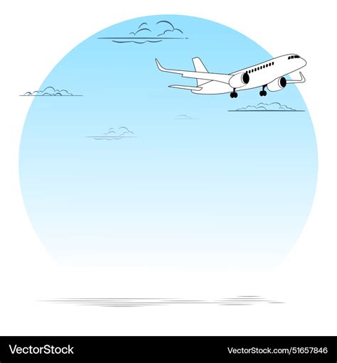 airplane   sky royalty  vector image vectorstock