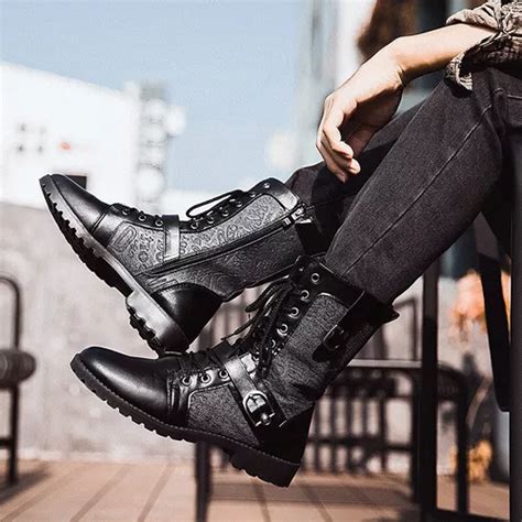 Botas Punk Retro A Media Carf De Invierno Para Hombre M S Te Meses