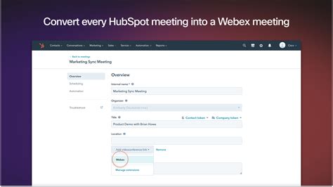 Webex - Video App for HubSpot | Cisco