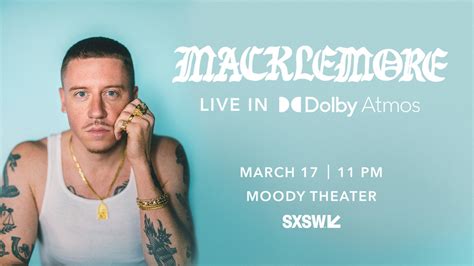 Macklemore to Perform Surprise One-Night Only Performance Live in Dolby ...