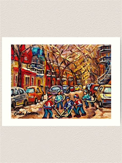 MONTREAL HOCKEY ART PAINTINGS ORIGINAL HOCKEY PAINTING FOR SALE CAROLE