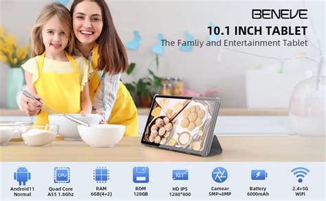 Beneve Tablet Pollici Android Tablet Pc Gb Ram Gb Rom D