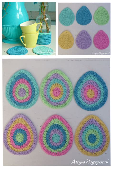 Easter Egg Coaster Free Crochet Pattern Cool Creativities