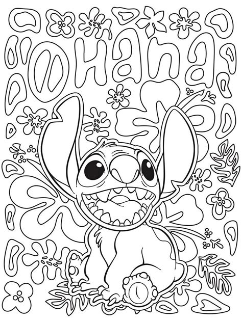 Stitch Disney Coloring Page To Print