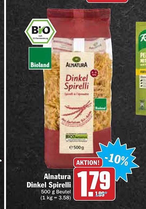 Alnatura Dinkel Spirelli Angebot Bei Budni