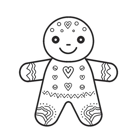 Gingerbread Man Coloring Page Coloring Corner