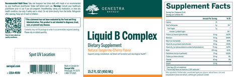 Genestra Liquid B Complex 450 Ml — Pine Street Clinic