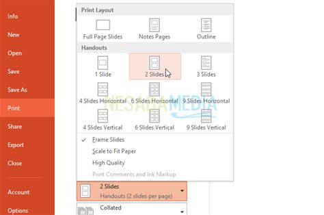 Cara Print Powerpoint 2 Slide Full Page Untuk Pemula Gambar