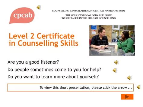 Ppt Level Certificate In Counselling Skills Powerpoint Presentation