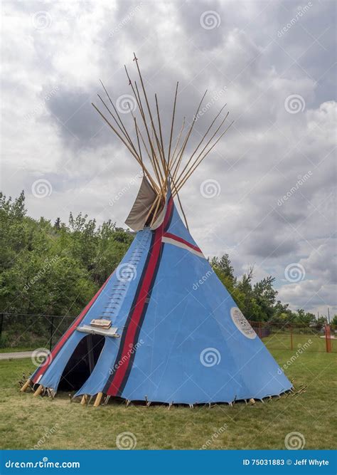 Tipis In The Indian Village At The Calgary Stampede Editorial Stock