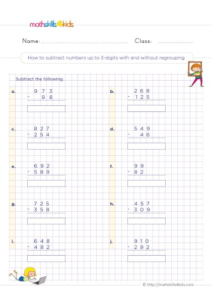 Grade 4 Subtraction Worksheets Pdf