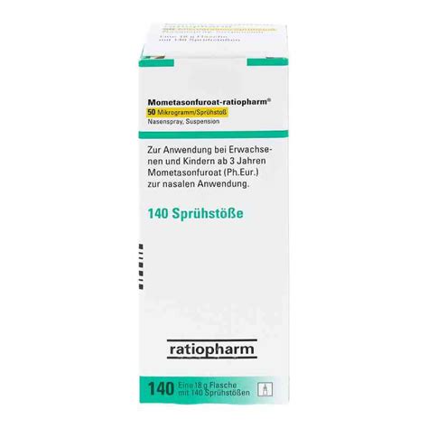 Mometasonfuroat ratiopharm 50 my g sprühst 140 Spr 18 g