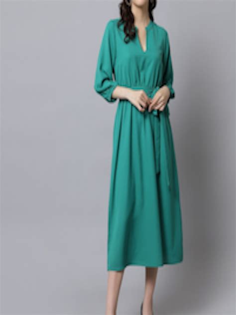 Buy Just Wow Puff Sleeve A Line Midi Dress Dresses For Women 24433350