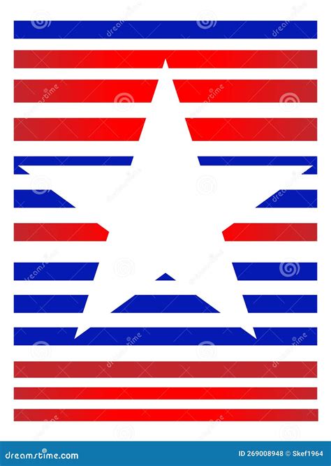 American Flag Symbols Star Frame Mockup for Text. Stock Vector