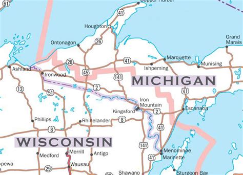 Wisconsin Time Zone Map Tourist Map Of English