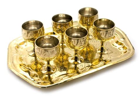 Buy SkyWalker Hand Crafted Metal Brass Nakashi Bidri Work Wine Shot