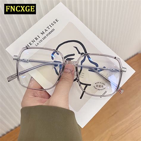 Fncxge Myopia Graded Eyeglasses Anti Radiation Lens Wemen Men With Grade 50 100 150 200 250 300