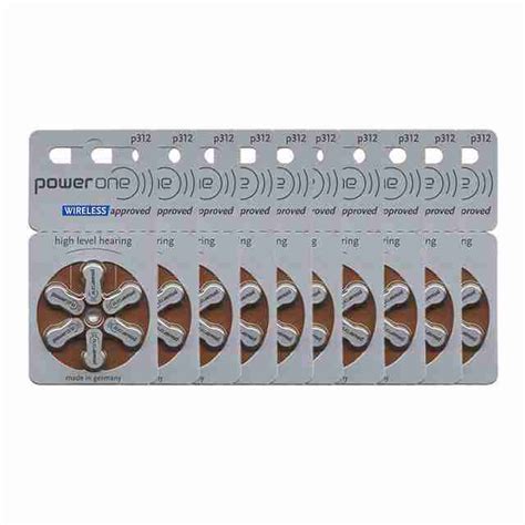 Power One Hearing Aid Batteries Size Pack Of Strips