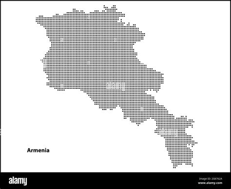 Vector Halftone Dotted Map Of Armenia Country For Your Design Travel