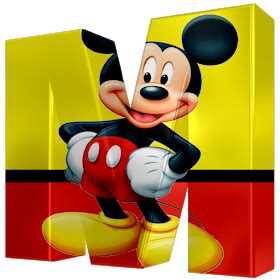 Alphabets by Monica Michielin: ALFABETO DO MICKEY FUNDO VERMELHO E ...