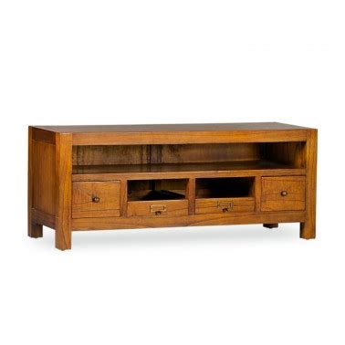 Mueble Tv De Madera De Mindi Cm Cajones Y Hueco Colonial Star