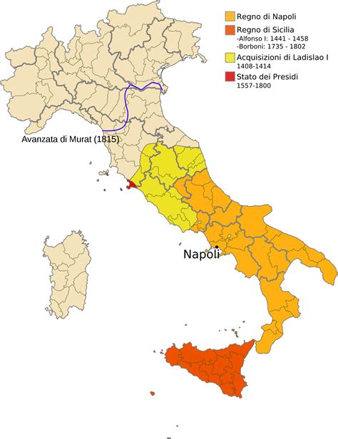 Geographical Evolution Of Th Kingdom Of Naples Italic Roots