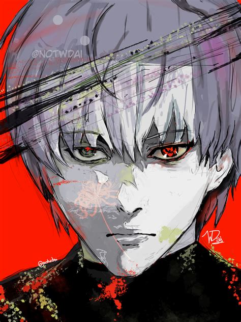 Ken Kaneki From Tokyo Ghoul Wdai 插图 Art Street