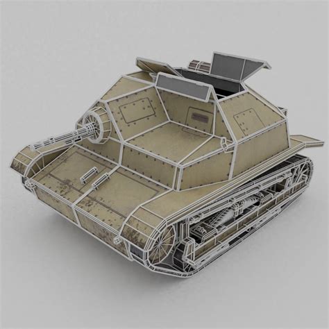 3d Model Tks Tankette Vr Ar Low Poly Cgtrader