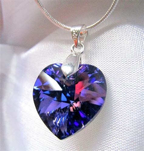 925 Sterling Silver 18mm Swarovski Elements Heart Pendant Etsy