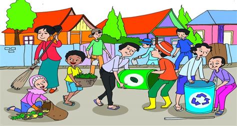 Gambar Animasi Kerja Bakti Koleksi Gambar