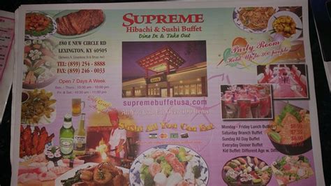 Supreme Hibachi And Sushi Buffet Lexington Restaurant Reviews Phone