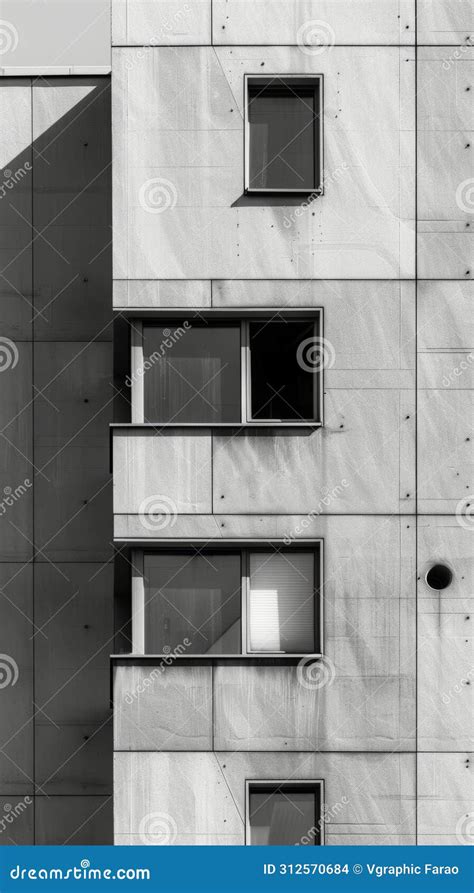 Monochrome Architecture Detail Of A Modern Building Stock Photo Image