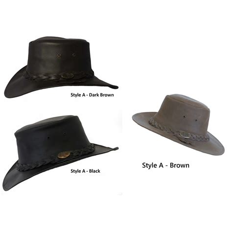 New Australian Aussie Outback Bush Hat Buffalo Leather Akubra Style Ebay