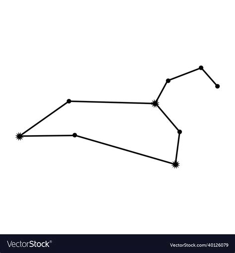 Hand drawn leo constellation celestial space Vector Image