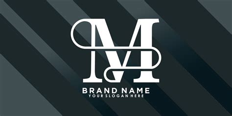 brand name logo design with letter M creative concept 20903363 Vector ...