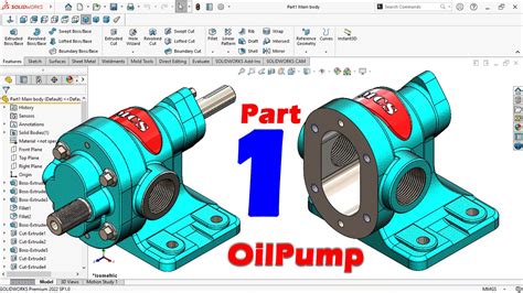 Design Of Helical Type Oil Pump In Solidworks Part1 Main Body