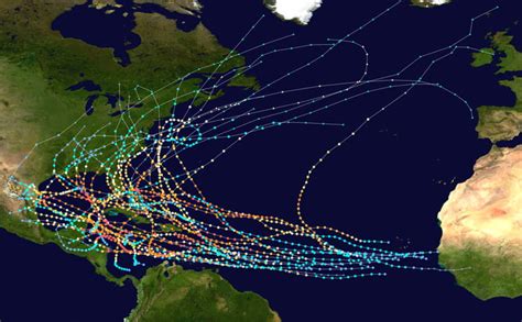 Here Is A Storm Track Map Of All Recorded Category 5 Hurricanes In The