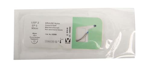 Kruuse Nylon Suture Usp 2 90 Cm 48 Mm Needle ½ C