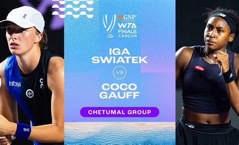 Iga Swiatek Vs Coco Gauff 2023 WTA Finals Group Stage WTA Match