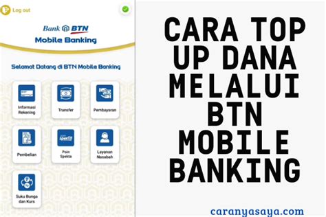 Cara Top Up DANA Melalui BTN Mobile Banking Terbaru Caranya Saya